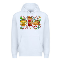White Mexican taco nacho and souce Premium Hoodie - NancyCooperArtShop