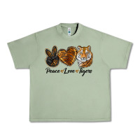 Oil Green Peace Love Tigers Urban Heavy Tee - LillyAllenDesigns