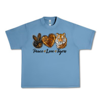 Pebble Blue Peace Love Tigers Urban Heavy Tee - LillyAllenDesigns