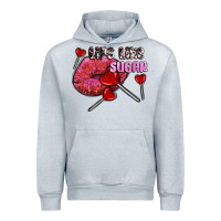 Heather Grey lips like sugar olivia Urban Hoodie - OliviaCreatesArt