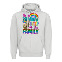 Dove Grey I'm The Rainbow Sheep Of The Family Zipper Hoodie - BundleAndBundleShop