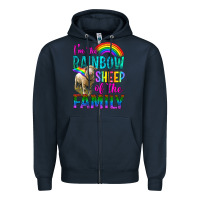 Navy I'm The Rainbow Sheep Of The Family Zipper Hoodie - BundleAndBundleShop