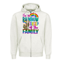Oatmeal Heather I'm The Rainbow Sheep Of The Family Zipper Hoodie - BundleAndBundleShop