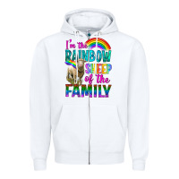 White I'm The Rainbow Sheep Of The Family Zipper Hoodie - BundleAndBundleShop