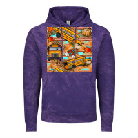 Cloud Purple fall school bus seamless pattern Vintage Hoodie - BundleAndBundleShop