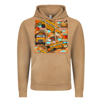 Vintage Camel fall school bus seamless pattern Vintage Hoodie - BundleAndBundleShop