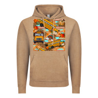 Vintage Coffee fall school bus seamless pattern Vintage Hoodie - BundleAndBundleShop