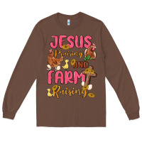 Chestnut jesus praising and farm raising Long Sleeve Tee - MaliasSmallBusiness