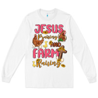 White jesus praising and farm raising Long Sleeve Tee - MaliasSmallBusiness