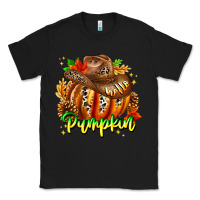 Black Hello Pumpkin Classic Tee - CowhideDigitalArt