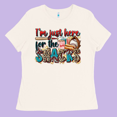 I'm Just Here For The Snacks Ladies Tee Designed By Zillion Design Studio
