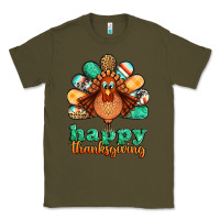 Army Green happy thanksgiving turkey Classic Tee - Jasminsmagicworld