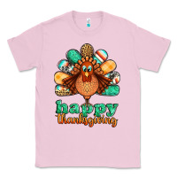 Bubblegum Pink happy thanksgiving turkey Classic Tee - Jasminsmagicworld