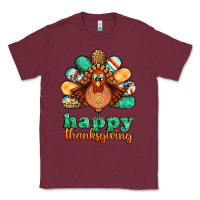 Burgundy happy thanksgiving turkey Classic Tee - Jasminsmagicworld