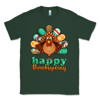 Sports Green happy thanksgiving turkey Classic Tee - Jasminsmagicworld