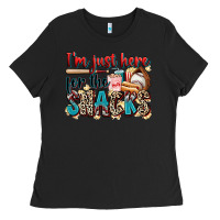 Black i'm just here for the snacks Ladies Tee - Zillion Design Studio