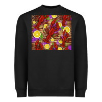 Black mardi gras crawfish and lemons Heavyweight Sweatshirt - Jasminsmagicworld
