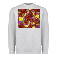 Heather Grey mardi gras crawfish and lemons Heavyweight Sweatshirt - Jasminsmagicworld