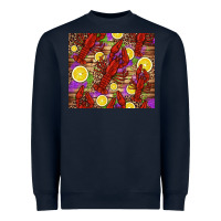 Navy mardi gras crawfish and lemons Heavyweight Sweatshirt - Jasminsmagicworld