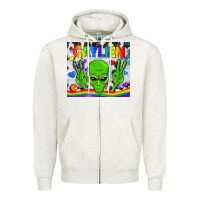 Oatmeal Heather LGBTQ Gaylien Tumbler Zipper Hoodie - BundleAndBundleShop