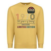 Antique Gold Vintage 1970 Limited Edition 50 Years Of Being Awe Premium Sweatshirt - Bettercallsaul