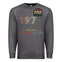 Charcoal Heather Vintage 1970 Limited Edition 50 Years Of Being Awe Premium Sweatshirt - Bettercallsaul