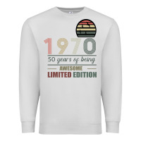 Dove Grey Vintage 1970 Limited Edition 50 Years Of Being Awe Premium Sweatshirt - Bettercallsaul