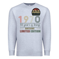 Vintage 1970 Limited Edition 50 Years Of Being Awe Premium Sweatshirt | Teevron