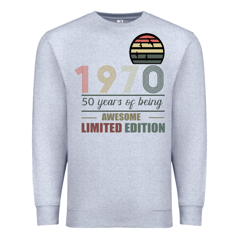 Vintage 1970 Limited Edition 50 Years Of Being Awe Premium Sweatshirt by Bettercallsaul | Teevron