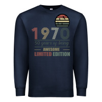 Navy Vintage 1970 Limited Edition 50 Years Of Being Awe Premium Sweatshirt - Bettercallsaul
