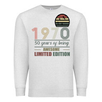 Oatmeal Heather Vintage 1970 Limited Edition 50 Years Of Being Awe Premium Sweatshirt - Bettercallsaul