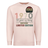 Pale Pink Vintage 1970 Limited Edition 50 Years Of Being Awe Premium Sweatshirt - Bettercallsaul
