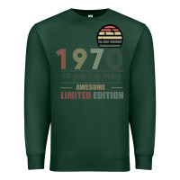 Sports Green Vintage 1970 Limited Edition 50 Years Of Being Awe Premium Sweatshirt - Bettercallsaul