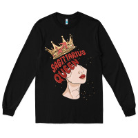 Black sagittarius queen Long Sleeve Tee - MaliasSmallBusiness