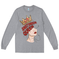 Heather Grey sagittarius queen Long Sleeve Tee - MaliasSmallBusiness