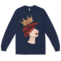 Navy sagittarius queen Long Sleeve Tee - MaliasSmallBusiness