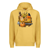 Antique Gold Fall Truck Premium Hoodie - texasbilliewilder