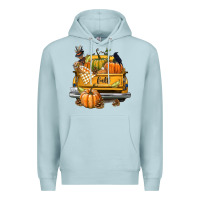 Blue Mist Fall Truck Premium Hoodie - texasbilliewilder