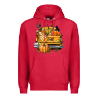 Cardinal Fall Truck Premium Hoodie - texasbilliewilder