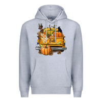 Heather Grey Fall Truck Premium Hoodie - texasbilliewilder