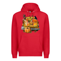 Red Fall Truck Premium Hoodie - texasbilliewilder