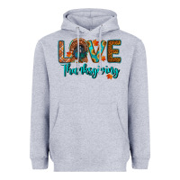 Heather Grey love thanksgiving turkey Heavyweight Hoodie - RanaPortraitStore