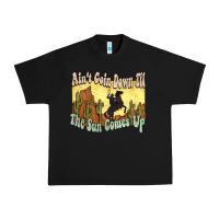 Black aint goin down til the sun comes up cowboy Urban Heavy Tee - NancyCooperArtShop