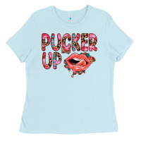 Baby Blue pucker up Ladies Tee - JahusDesignShop