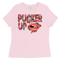 Bubblegum Pink pucker up Ladies Tee - JahusDesignShop