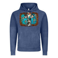 Vintage Denim bull skull cross backgraund Vintage Hoodie - JahusDesignShop