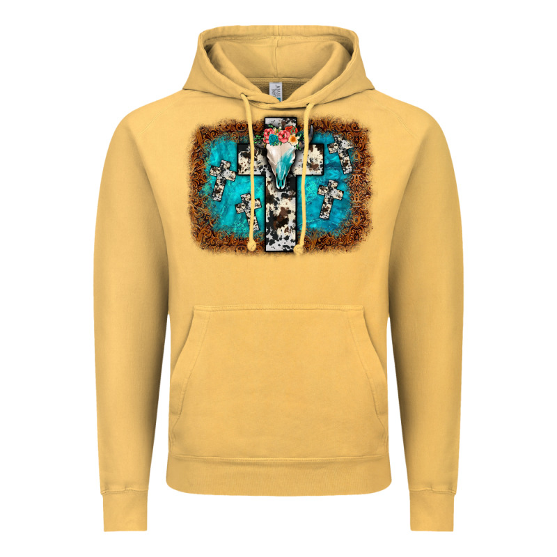 Bull Skull Cross Backgraund Vintage Hoodie by JahusDesignShop | Teevron