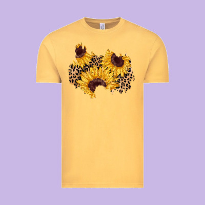 Sunflower Leopard Patch Vintage Tee Designed By Adodesignshop