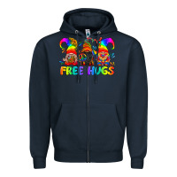 Navy LGBTQ Free Hugs Gnomes Zipper Hoodie - BundleAndBundleShop