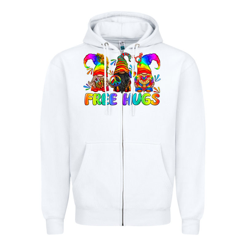 Lgbtq Free Hugs Gnomes Zipper Hoodie by BundleAndBundleShop | Teevron